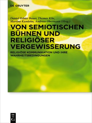 cover image of Von semiotischen Bühnen und religiöser Vergewisserung